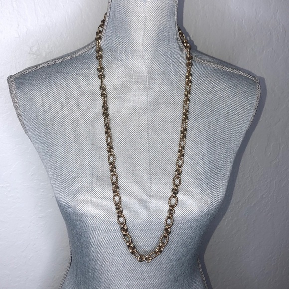 Betsey Johnson Goldtone Long Chain Necklace - Picture 1 of 4